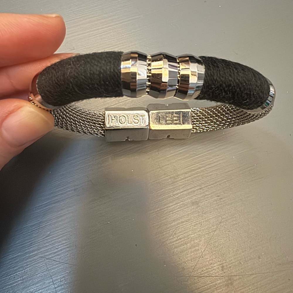 Holst and Lee Black and Silver Men's Bracelet